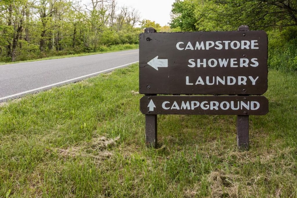 Campground Shower Sign