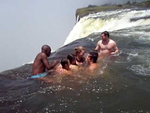Swimming At The Top Of Victoria Falls