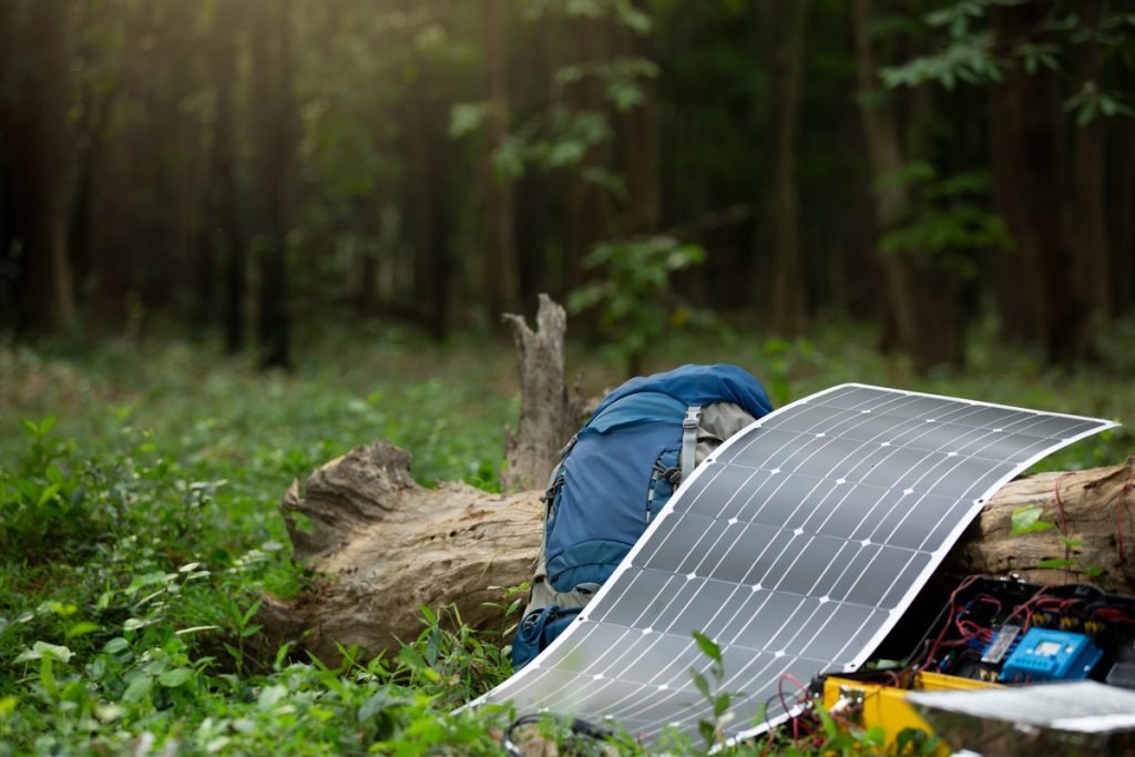 Guide to portable power while camping - solar panel, power pack and backpacy