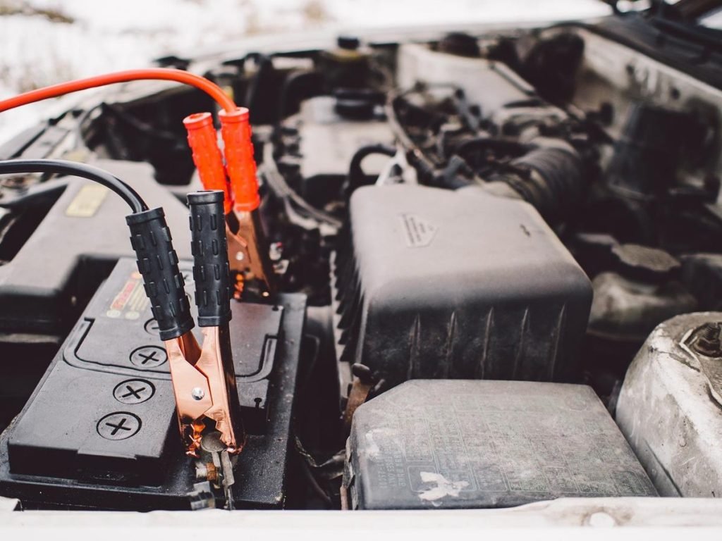 Car Battery with Jump Leads - Will a Camping Fridge Drain Your Car Battery